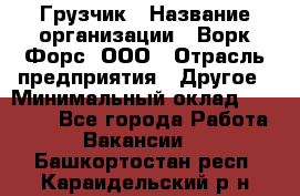 Грузчик › Название организации ­ Ворк Форс, ООО › Отрасль предприятия ­ Другое › Минимальный оклад ­ 24 000 - Все города Работа » Вакансии   . Башкортостан респ.,Караидельский р-н